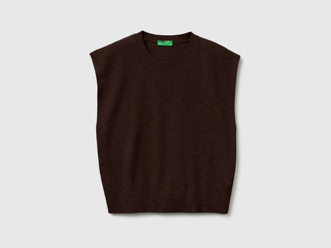 Sleeveless linen blend sweater - ucb_image_FS