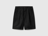 Bermuda shorts with drawstring in pure linen - ucb_image_FS