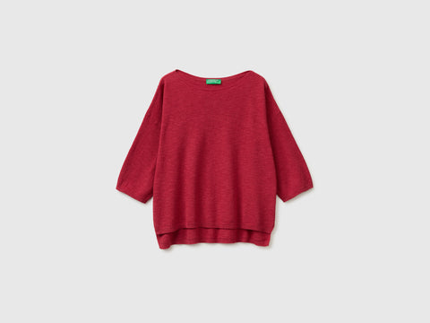 Boxy fit linen blend sweater - ucb_image_FS