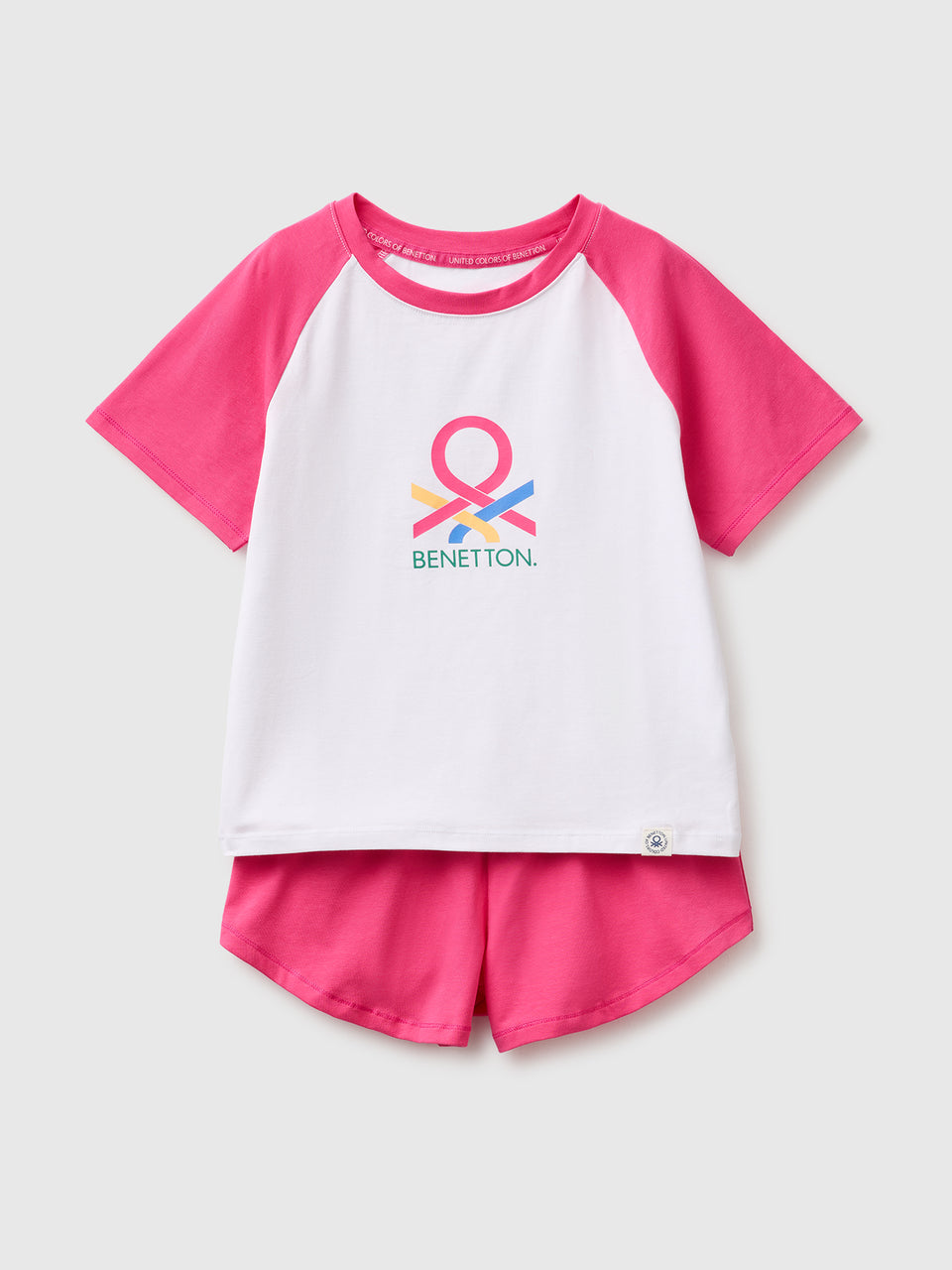 Pijama curto em algodão estampa logótipo - ucb_image_FS