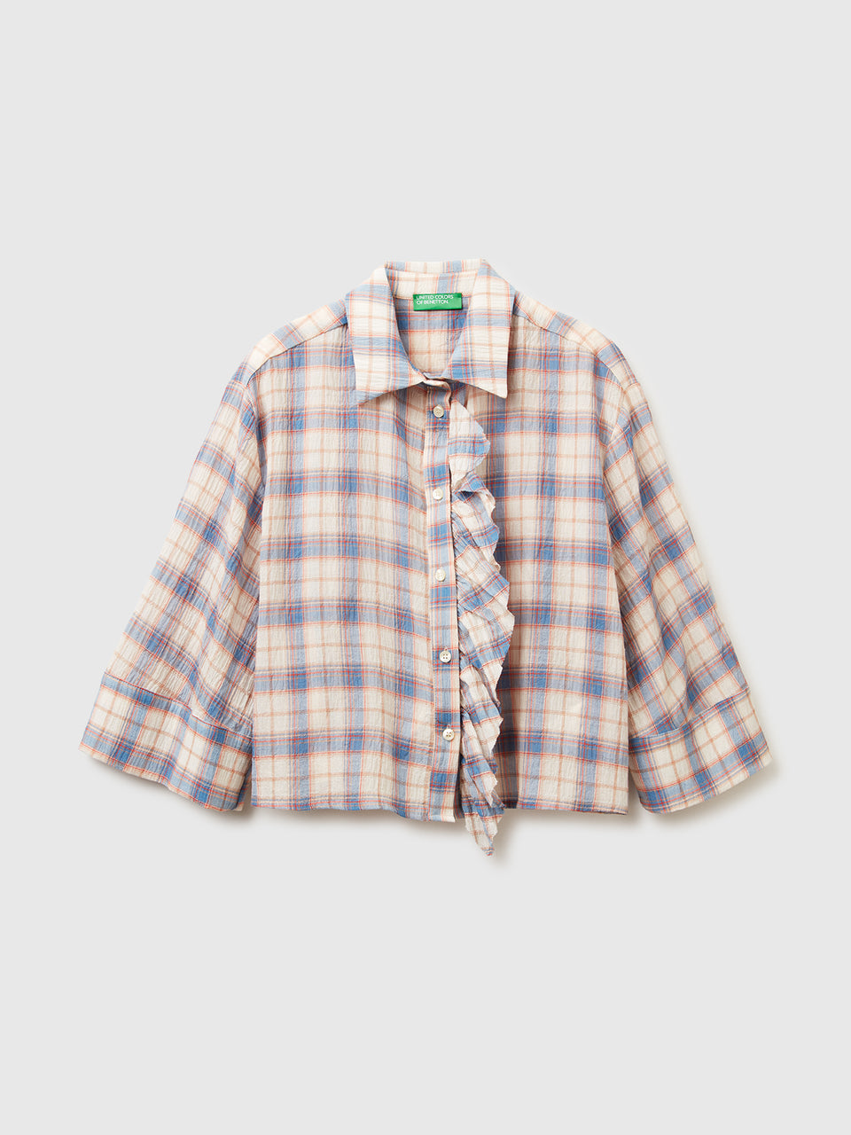 Camisa aos quadrados com folhos - ucb_image_FS