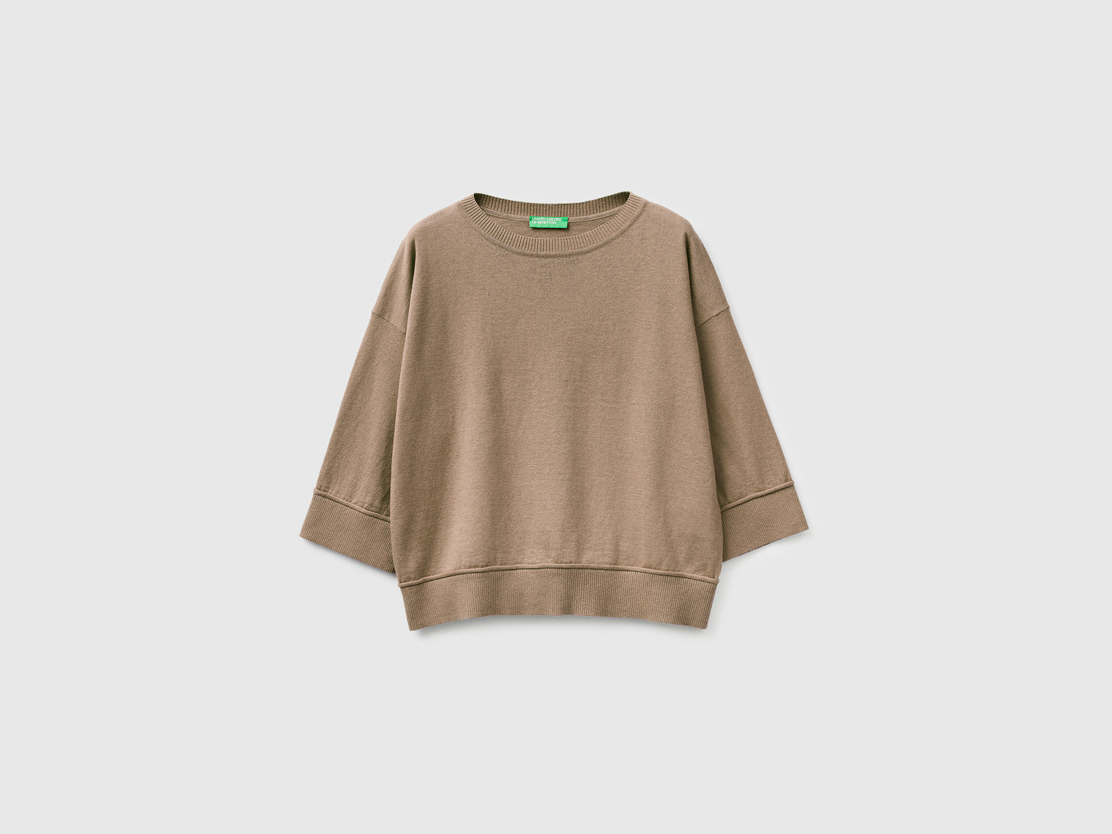 Camisola de gola redonda em algodão e lã - ucb_image_FS