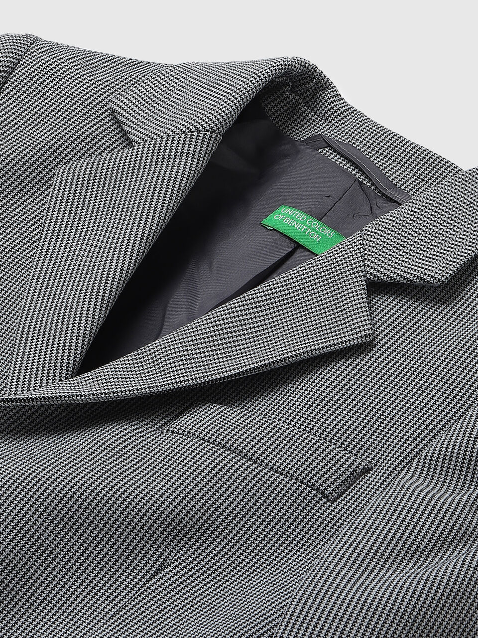 Knit Houndstood Pattern Jacket image number null