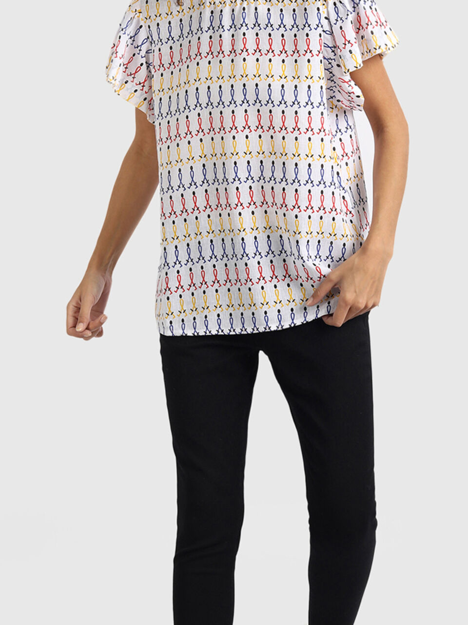 Round Neck Top With Print image number null