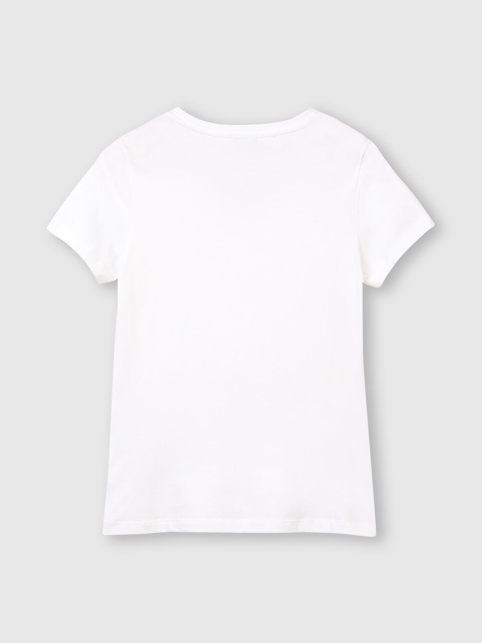 Pure Cotton Tee Shirt with V-Neck image number 2