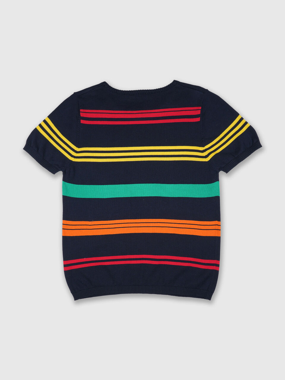 Short sleeved topwear with stripes and text image number 2