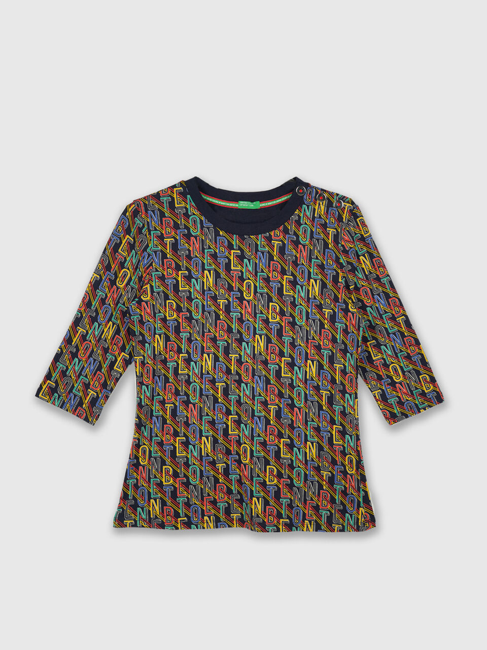 Short Sleeve Tee With Aop And Btn On Shoulder image number 1