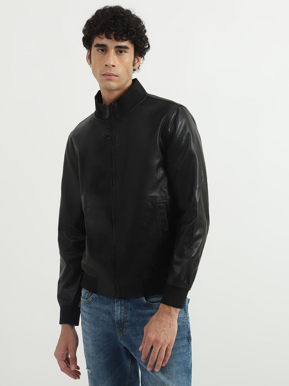BASIC PU JACKET image number null