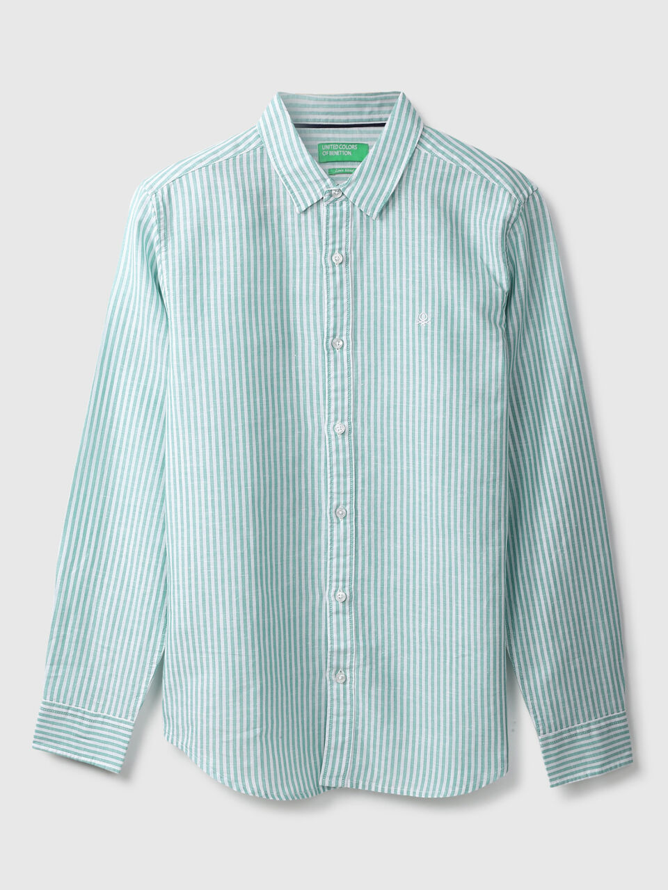 F/S COTTON LINEN STRIPE SHIRT image number 1