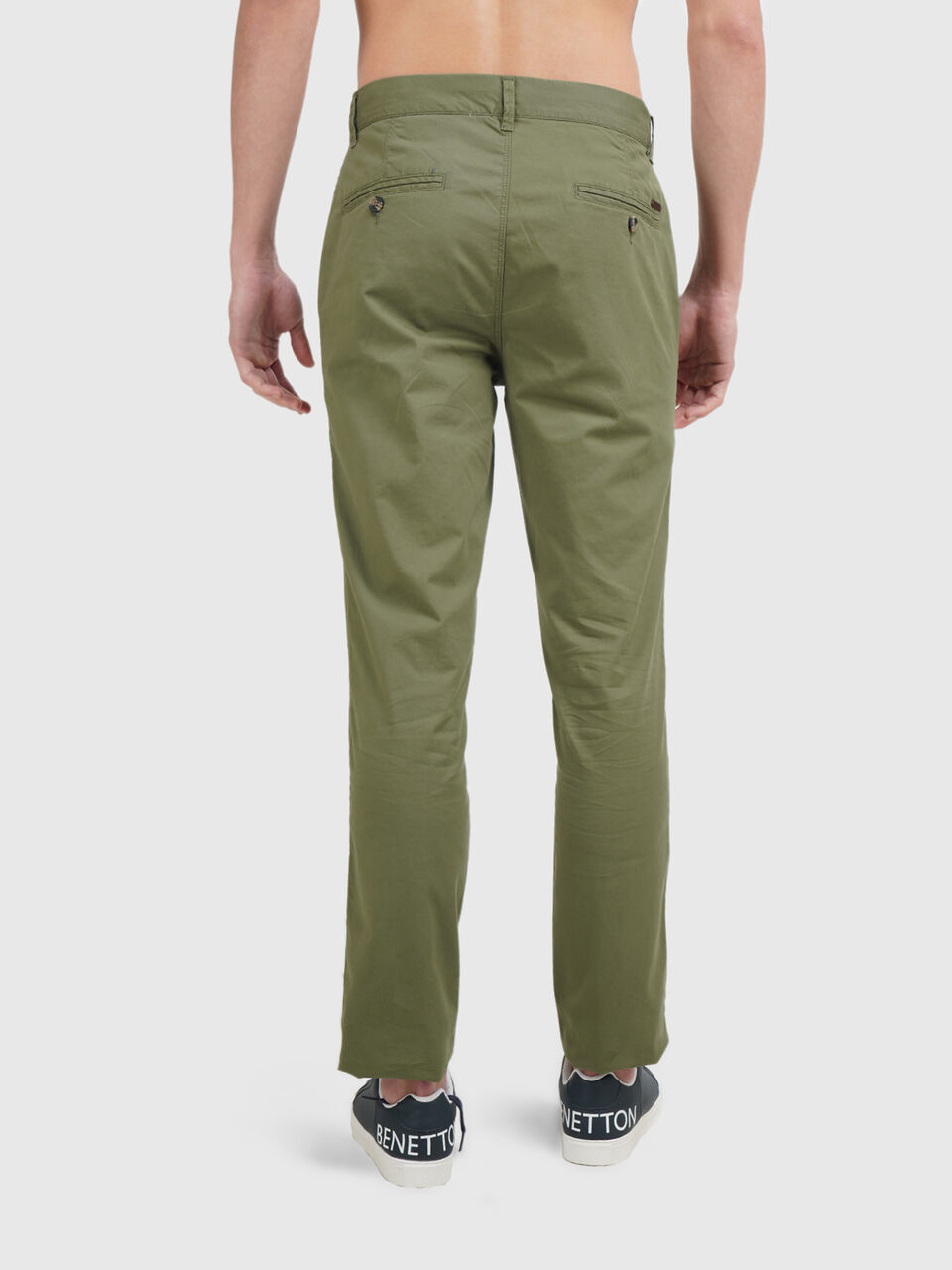 Slim fit twill trousers image number null