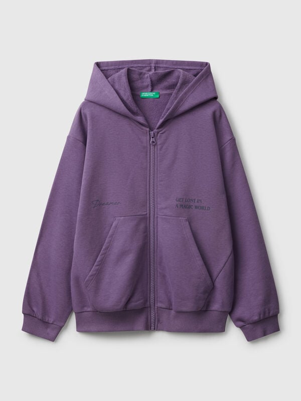 Zip-up sweatshirt with print Junior Girl