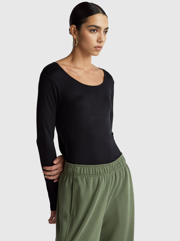 Slim fit stretch viscose t-shirt Women