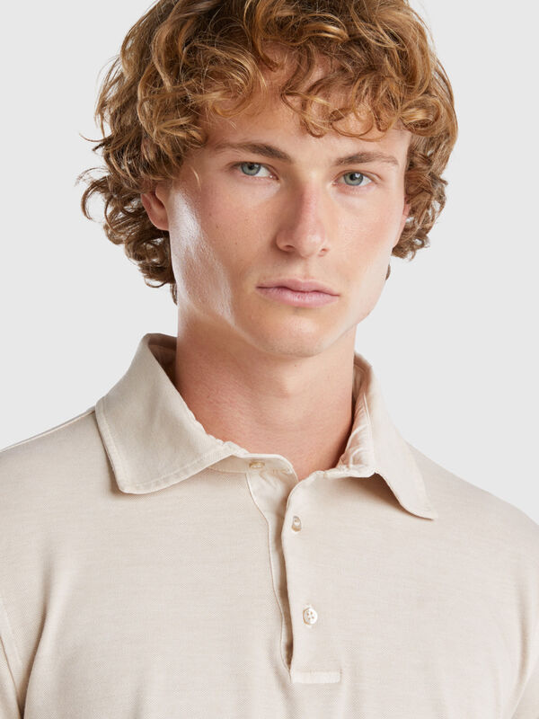 Polo in stretch organic cotton Men