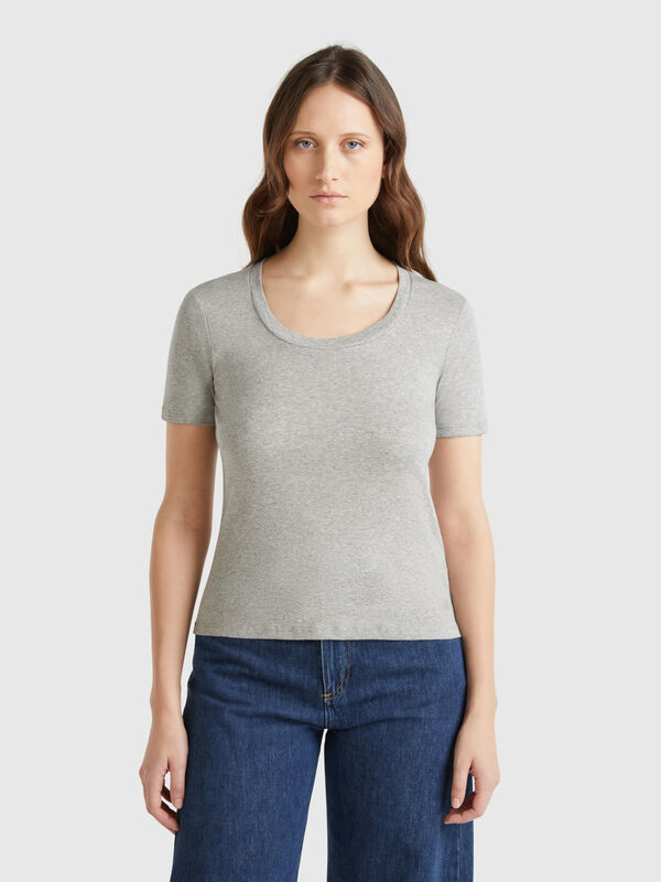Short sleeve t-shirt in long fiber cotton Women