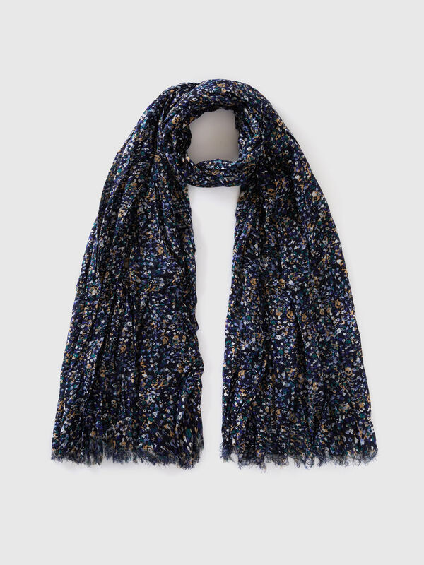 Patterned scarf in sustainable viscose Women