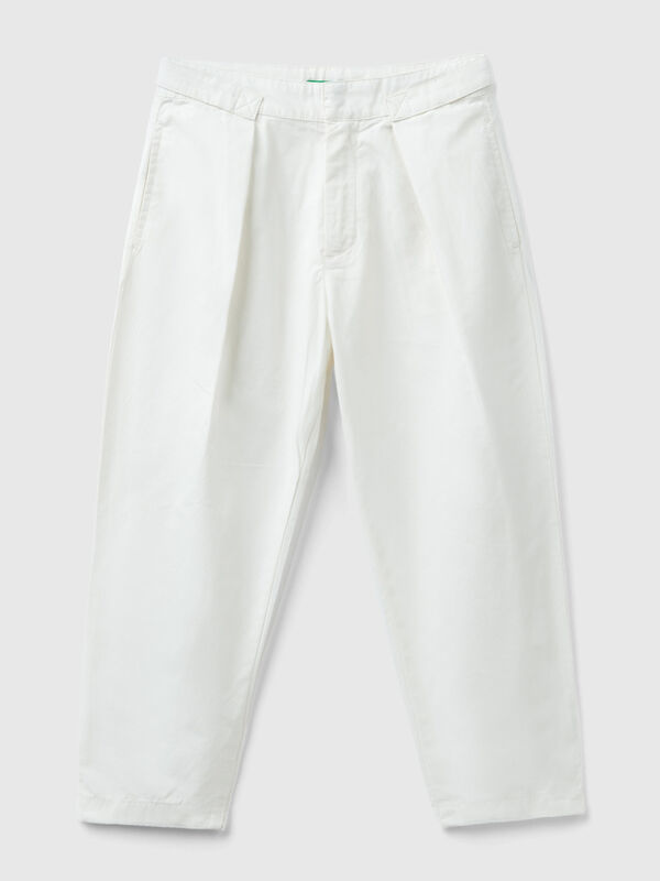 Trousers in pure linen Junior Girl