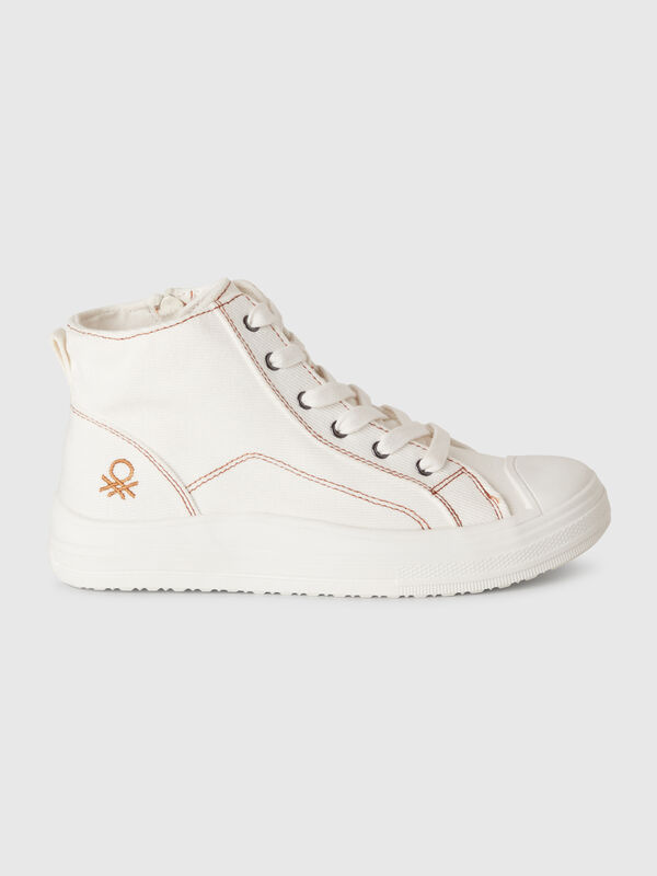 Denim-effect high-top sneakers Junior Boy