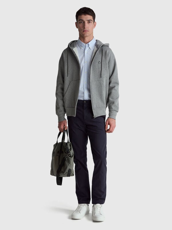 Dark blue slim fit chinos Men