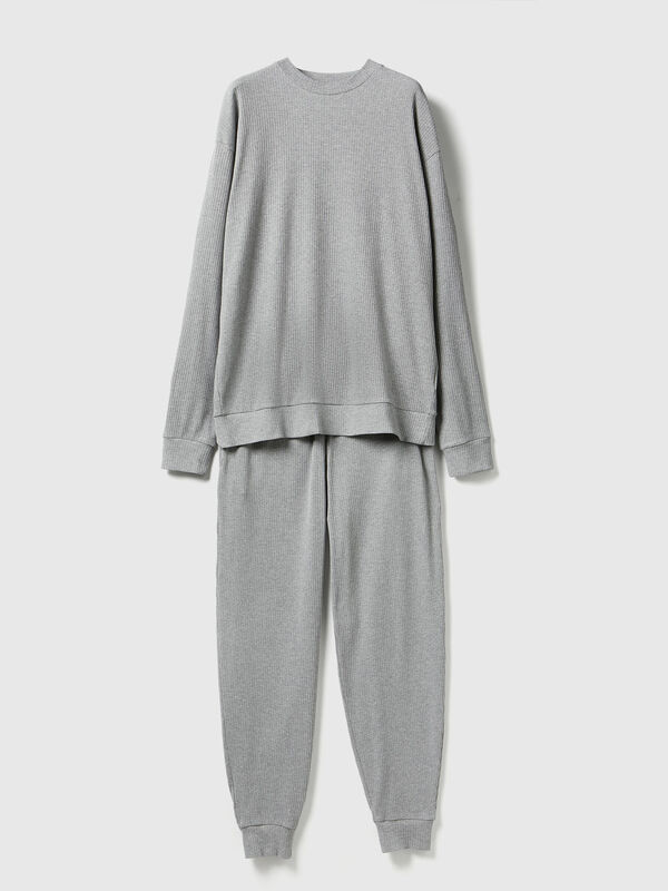 Warm stretch cotton pyjamas Men