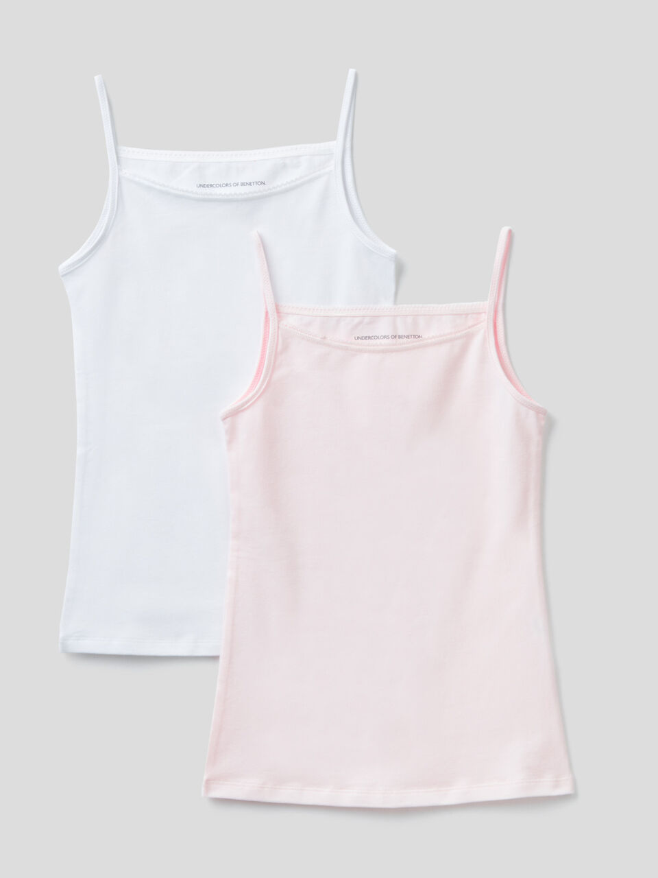 Two camisoles in stretch cotton image number 1