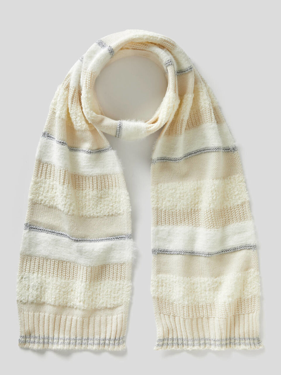 Striped woven scarf image number 1