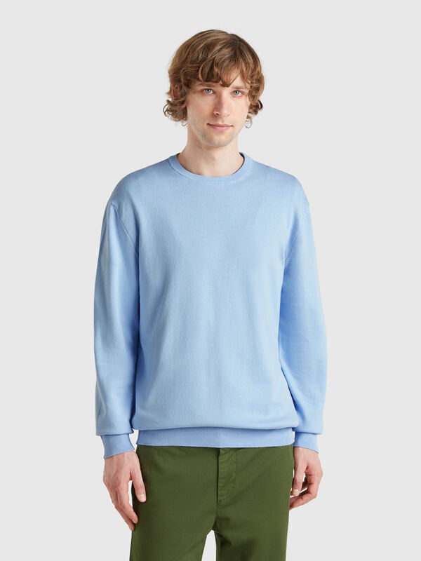 100% cotton crew neck sweater Men