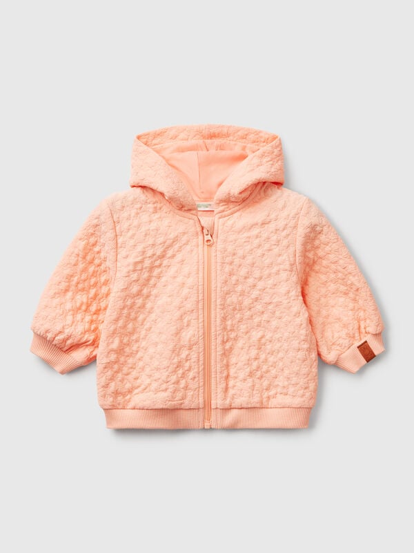 Jacquard sweatshirt with zip New Born (0-18 months)