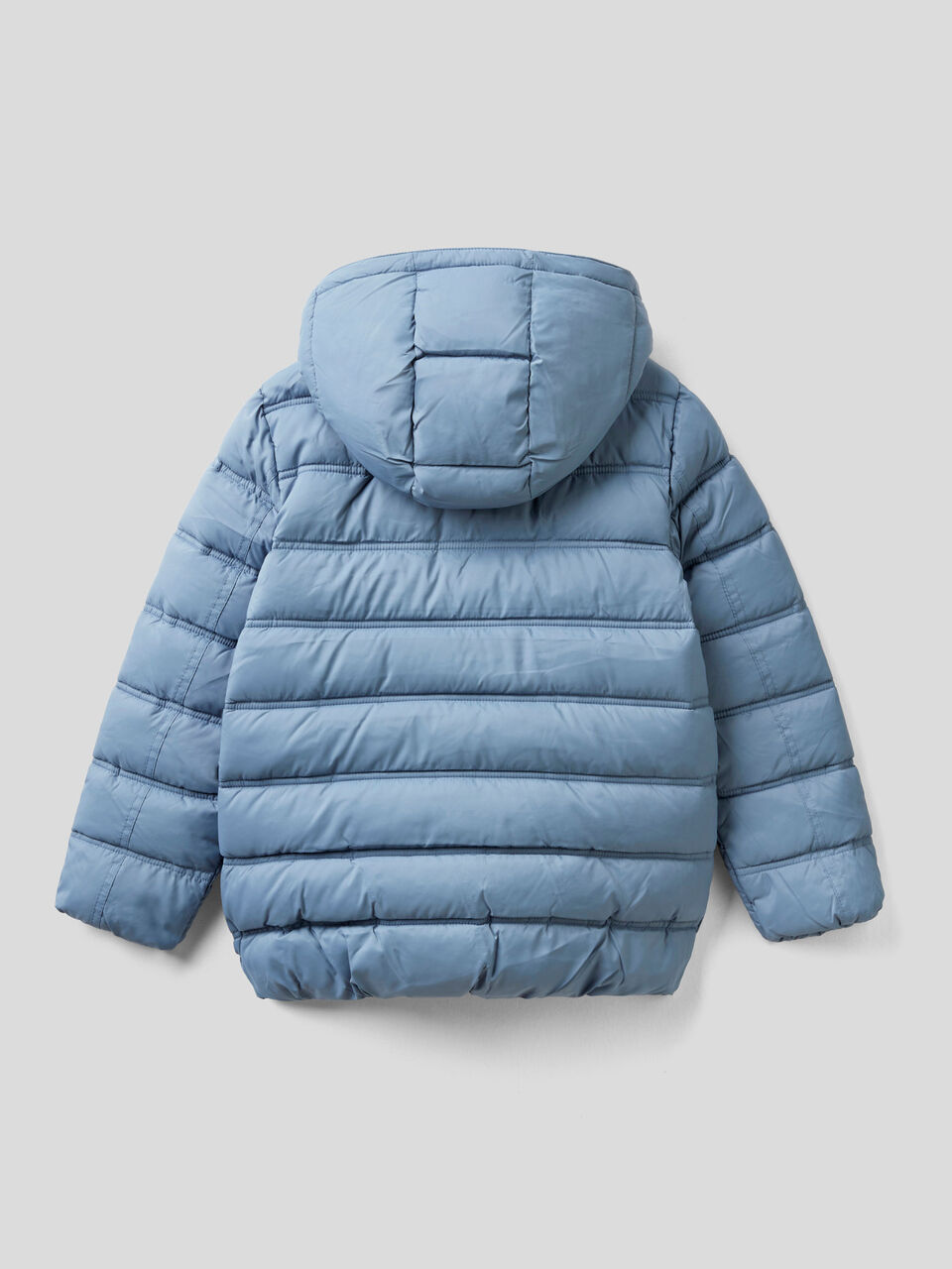 Puffer jacket with hood and logo image number 2