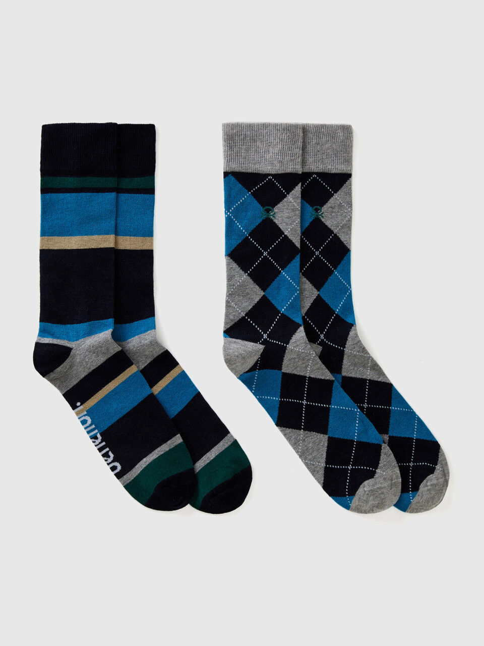 Two pairs of socks in stretch organic cotton blend