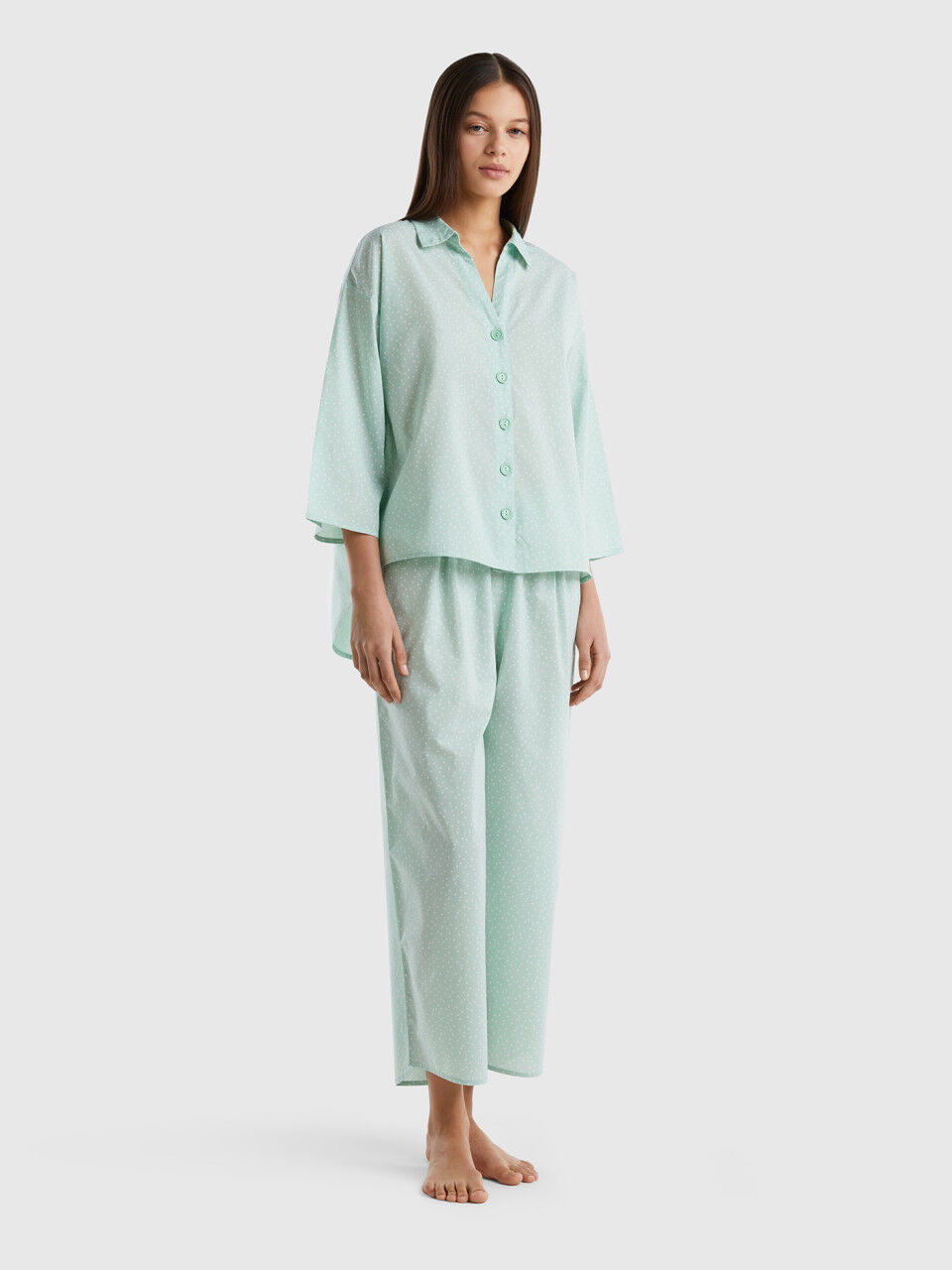Polka dot pyjamas in cotton