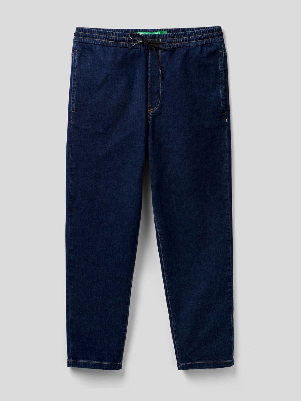 Chino joggers in stretch cotton denim image number null
