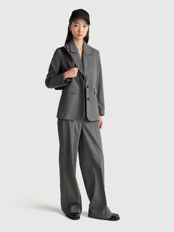 Pinstripe blazer in viscose blend Women