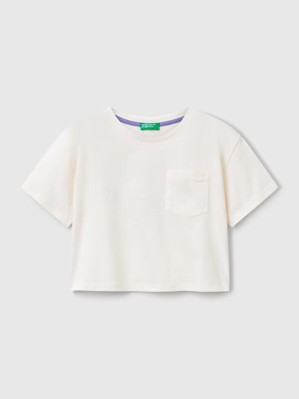 Boxy fit t-shirt with back print Junior Girl