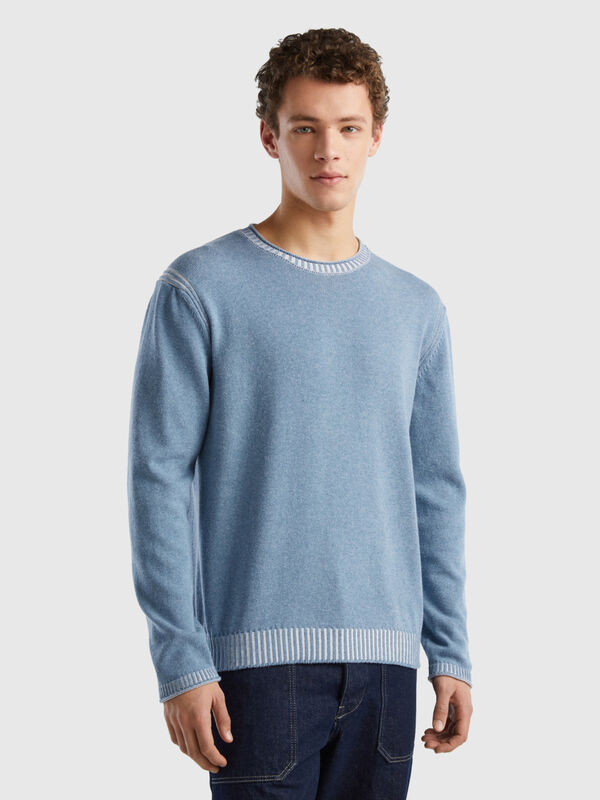 Sweater in recycled cotton blend Men