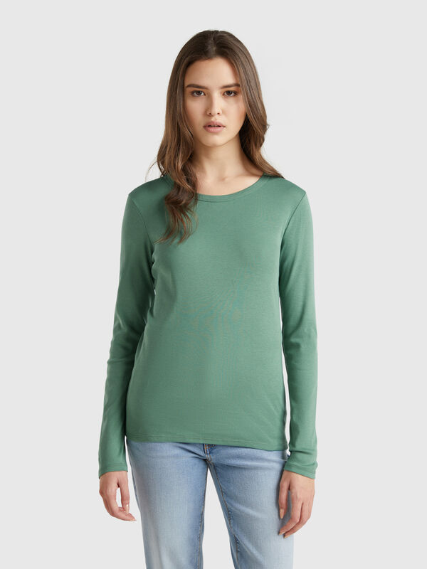 Long sleeve pure cotton t-shirt Women