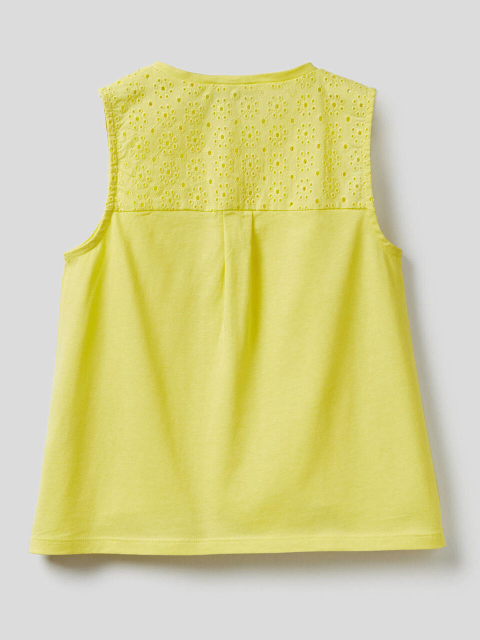 Sleeveless blouse in 100% cotton image number null