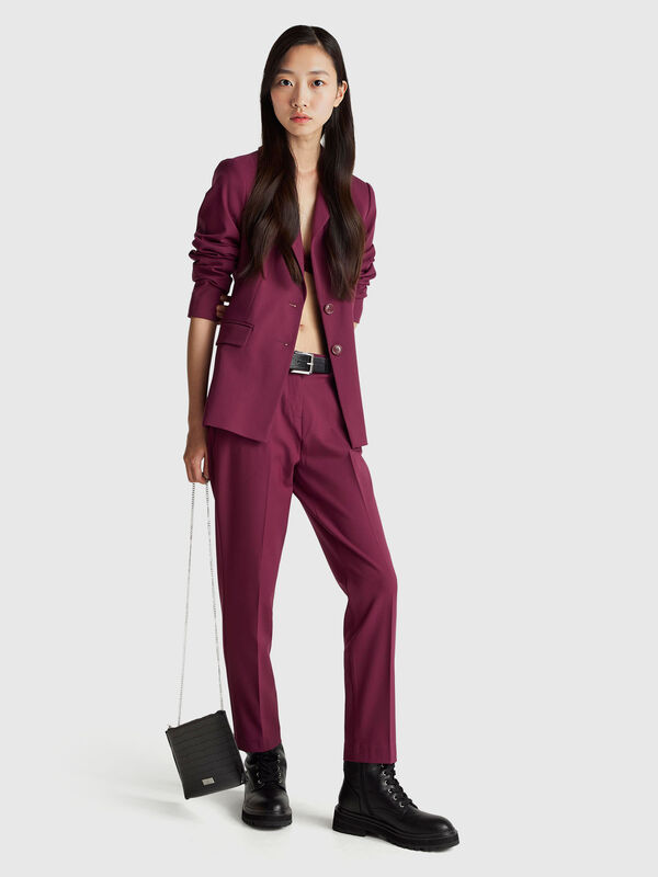 Trousers in stretch viscose blend Trousers in stretch viscose blend Women
