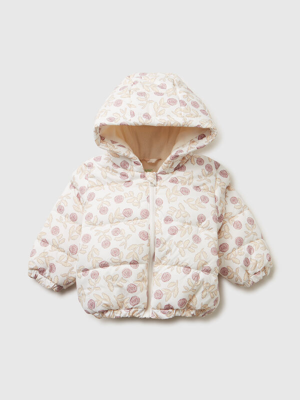 Patterned jacket with zip and hood New Born (0-18 months)
