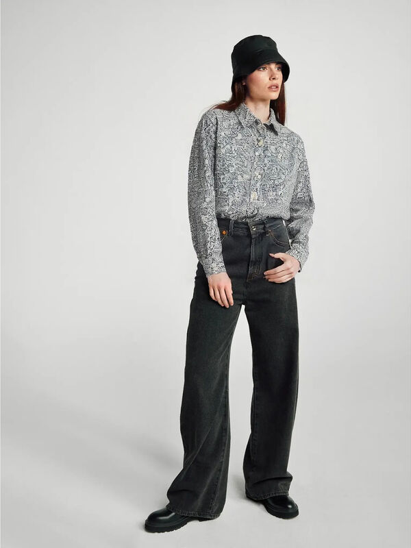 Patterned shirt in lightweight cotton Women