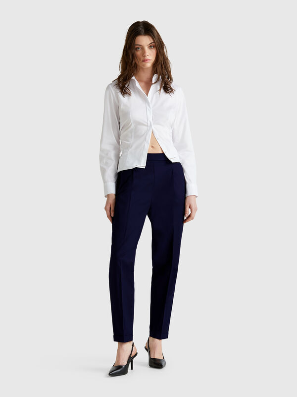 Stretch cotton trousers Women