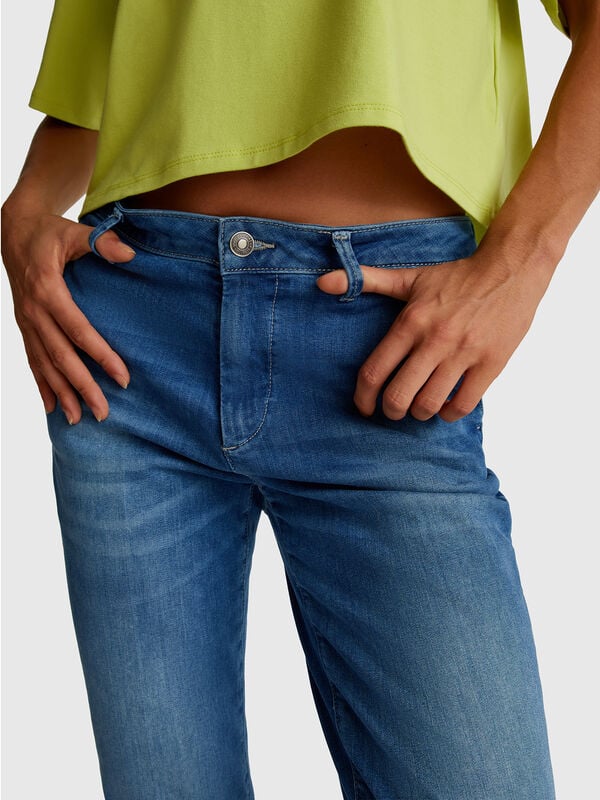 Slim fit denim chinos Slim fit denim chinos Women