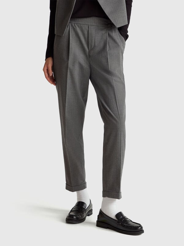 Pinstripe flannel trousers Pinstripe flannel trousers Women