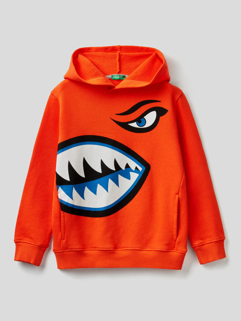 100% cotton sweatshirt with maxi print image number null