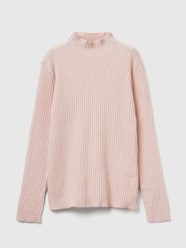 Sweater with ribbed high collar Junior Girl