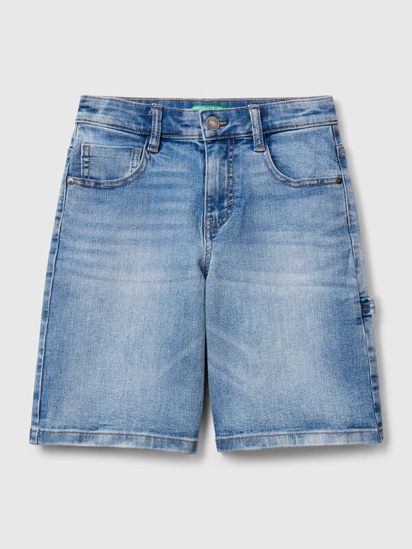 Straight fit denim bermudas Junior Boy