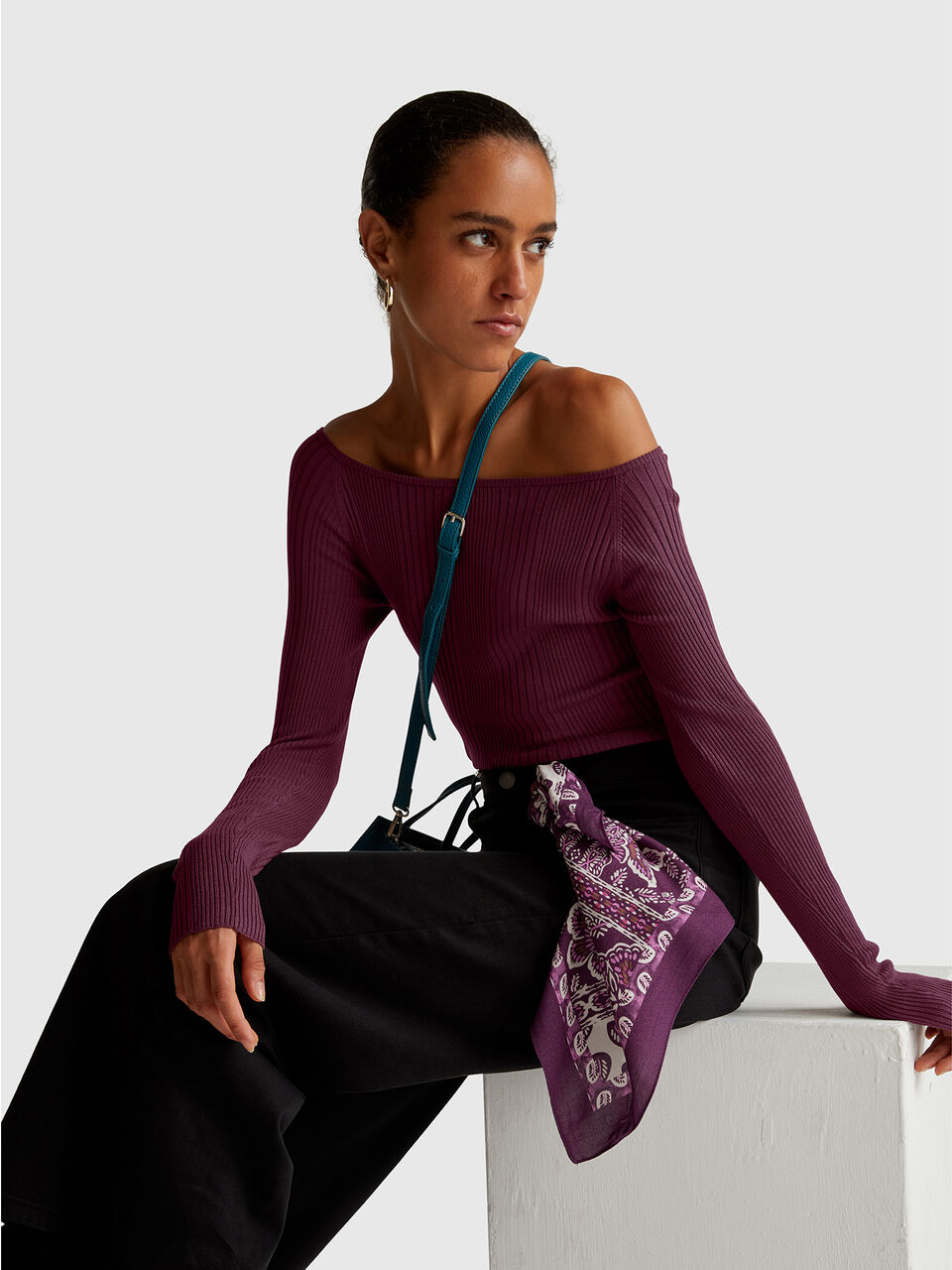 SQUARE SCARF Women image number null