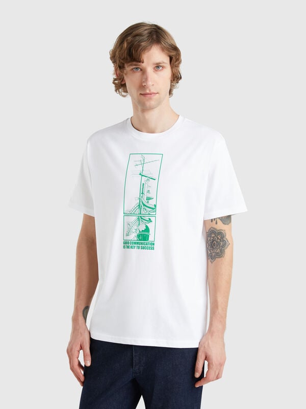 T-shirt with print in organic cotton Men