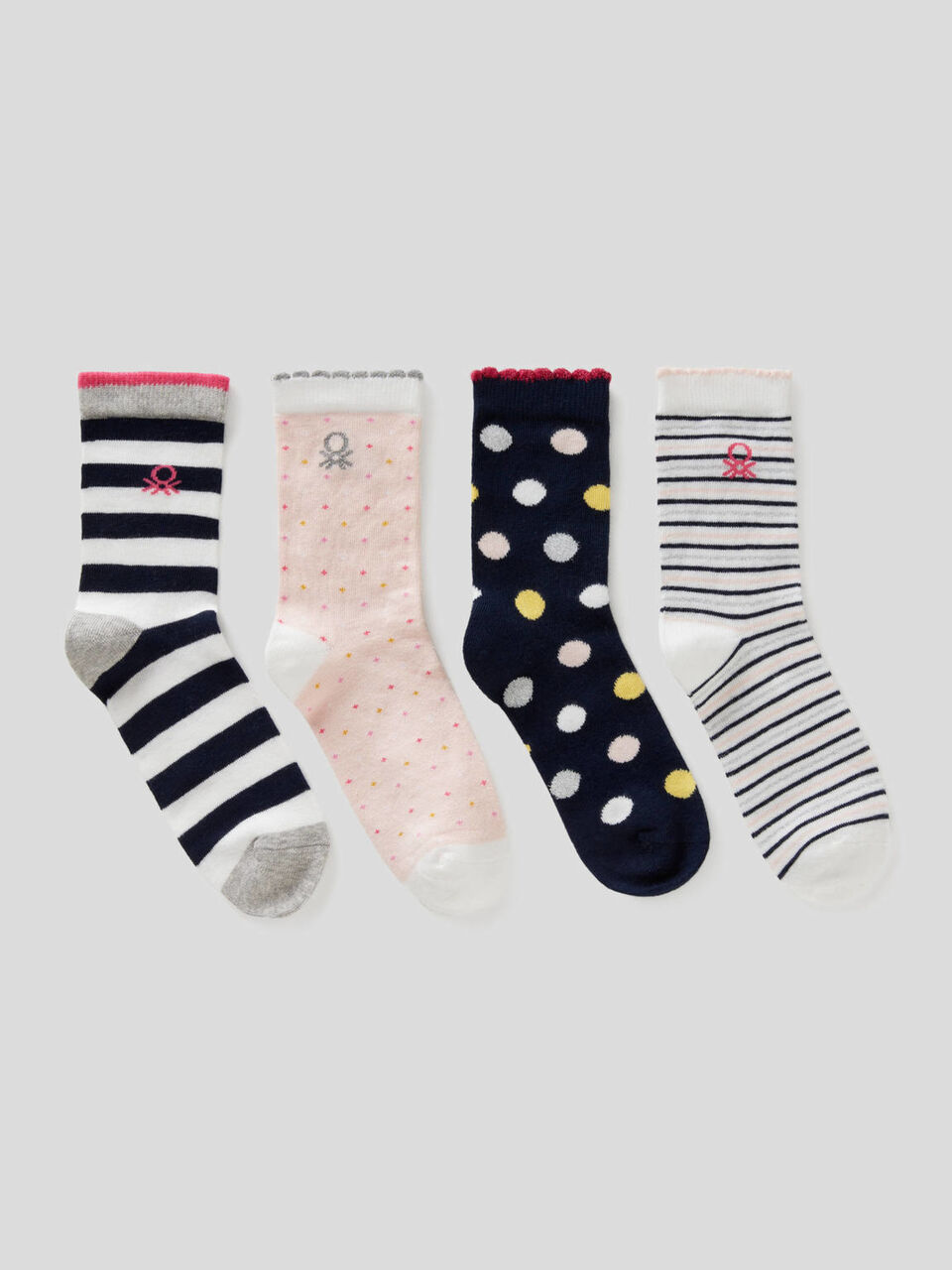 Four pairs of patterned socks image number 1