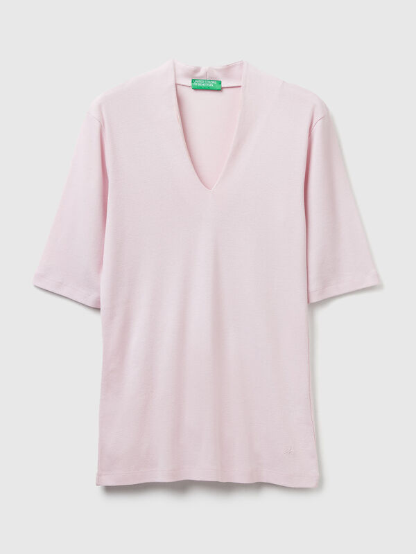 Slim fit t-shirt in long fiber cotton Women