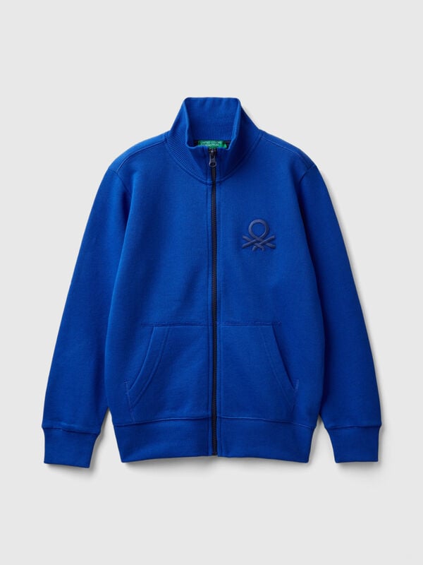 Pure cotton sweatshirt with zipper Junior Boy